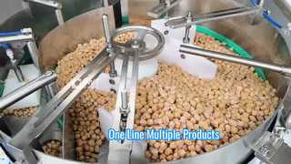 Machine de remplissage d'ingrédients en dés à 12 têtes/machine de remplissage rotative (pois chiches)