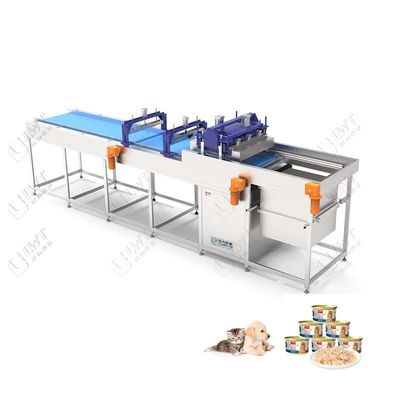 Ligne de production de nourriture pour chiens humide en conserve en PET 380V machine automatique en conserve