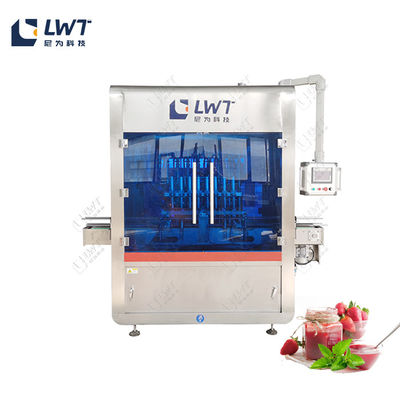 Machine automatique de remplissage de confiture de fraises en bouteille 12 têtes 380V