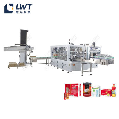 36000BPH ligne de production automatique d'emballage de jus en boîte