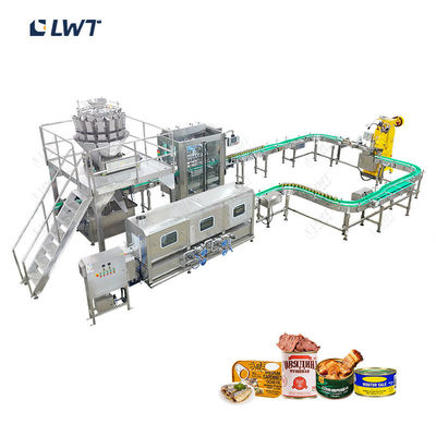 220V / 380V ligne de production automatique de viande en conserve équipement de conserve de mouton