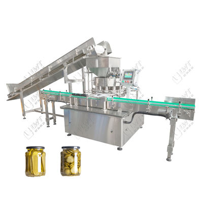 Machine de remplissage de précision spécialisée LWT Cucumber Slice Can avec étanchéité à la vapeur de bocal en verre à haut rendement