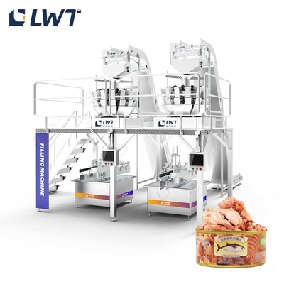 Machine automatique de remplissage du thon avec commande PLC 20-40 bouteilles/min